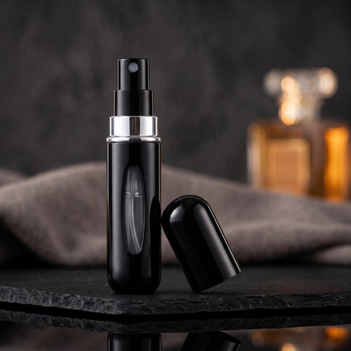 Porta Perfume Recargable Portátil 5 ml – Negro