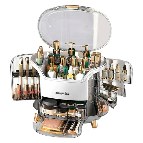 Organizador de Maquillaje Grande con Tapa Visor | Cosméticos, Joyas y Accesorios Ordenados