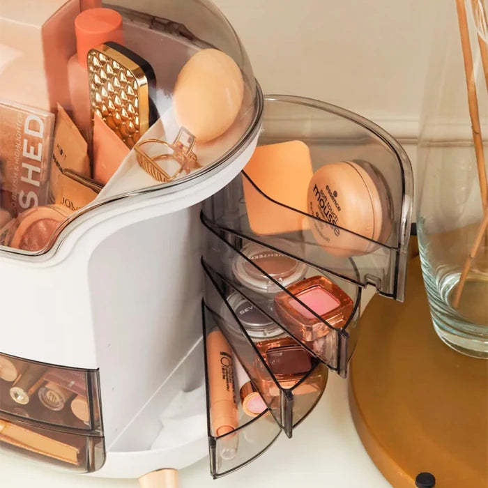 Organizador de Maquillaje Grande con Tapa Visor | Cosméticos, Joyas y Accesorios Ordenados