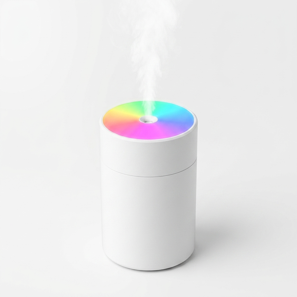 Humidificador Ultrasónico con Luz LED Multicolor - Difusor de Aromaterapia Portátil para Hogar y Oficina