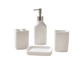 Set de Baño Cerámico Blanco Mate 4 Piezas — YADOCORE