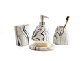 Set de Baño Cerámico Mármol 4 Piezas — YADOCORE