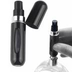 Porta Perfume Recargable Portátil 5 ml – Negro